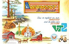 76 Vermont Bicentennial Flag, Scenic Views Postcard picture