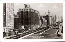 RPPC Stevens Hotel, Chicago, Illinois - Photo Postcard - Posted 1947 picture