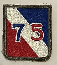 WW2 US Army 75th Infantry Division Uniform Shoulder Patch No Glow WHITEBACK picture