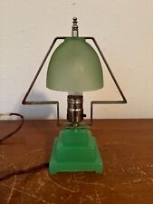 Vintage Green Leviton Lamp w/Jadeite Base 11