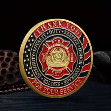 Firefighter (Thank You) Challenge Coin-Excellent Gift-Shipped Free *US to US* picture