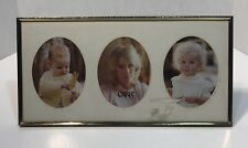 3x4 Vintage Oval 3 Photo Gold Plated Carr Metal EngravedAntique Picture Frame picture