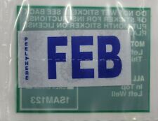 DMV MONTH TAG STICKER FEBRUARY / FEB CALIFORNIA DMV LICENSE PLATE ORIGINAL TAG picture