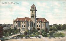 Fort Worth TX Texas, City Hall Building, Vintage Postcard picture
