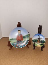 Two Plates Handpainted Featuring Holland Scenes picture