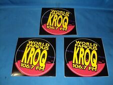 Lot of (3) Vintage KROQ 106.7 World Famous Stickers '90s Blockbuster MUSIC picture