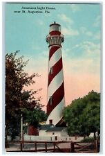 St. Augustine Florida FL Postcard View Of Anastasia Light House c1910's Antique picture
