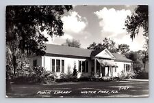 c1952 RPPC Postcard Winter Park FL Florida Public Library picture