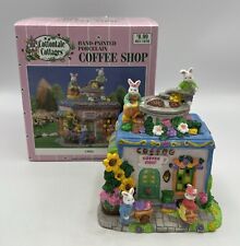 Cottontale Cottages Coffee Shop Hand Painted Porcelain Easter Village 1999 Box picture