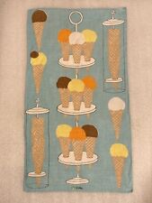 Vera Neumann Cotton Linen Kitchen Tea Towel  Ice Cream Cones picture