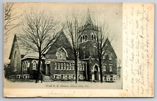 Vintage Postcard PA Union City First M. E. Church Open Back c1907 ~4340 picture