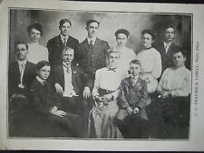 C.C. Frazier & Family Photo Philo OH Ancestry Postcard - Muskingum Co. Ohio picture