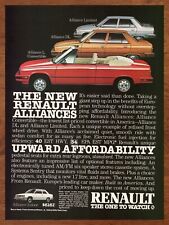 1984 Renault Alliance Vintage Print Ad/Poster Classic Car Man Cave Wall Art 80s picture