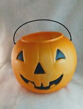 Vintage Halloween 1970s Jack O' Lantern Pumpkin Pail picture