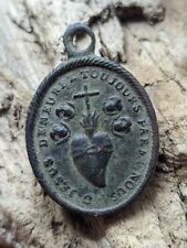 16th-17th C Spanish Colonial Bronze Religious Small Medal, DUG IN MEXICO,20x29mm picture