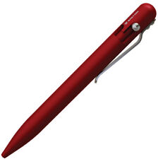 Bastion EDC Red 6061-T6 Aluminum Bolt Action Writing Pen w/ Pocket Clip  picture