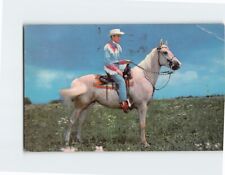 Postcard Cowboy Mounted on Horse picture