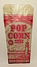 VINTAGE 1940's Coca-Cola Popcorn Bag Hershey Park, Hershey Pennsylvania wax picture
