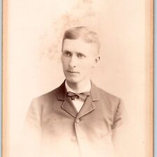 c1880s Rockford, IL Slim Man Cabinet Card Real Photo by Atchley Illinois IL B8 picture