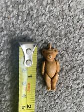 RARE Nicely Detailed Tiny Miniature Jointed Teddy Bear Pendant Buy Now NR picture