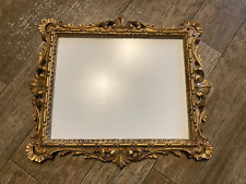 Vintage Victorian Gold Picture Frame Solid Plastic Italy 9