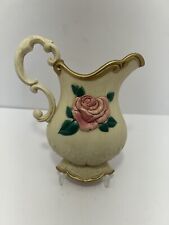 Pink Rose Pitcher Wall Hanging Vintage Homco Home Interior Decor Kitsch Kitschy picture