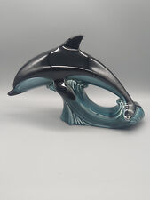 Wonderful Vintage POOLE Pottery Ceramic Dolphin Riding the Waves Late 20thC picture