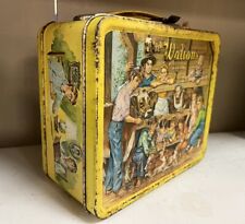 VINTAGE 1970s ALADDIN THE WALTONS TV SERIES YELLOW METAL LUNCH BOX No Thermos picture