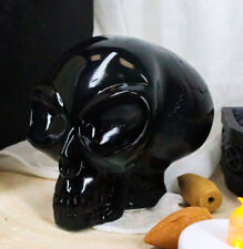 Ebros Small Black Translucent Extraterrestrial Alien Skull Figurine Collectible picture