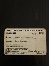 Vintage Rare 1964 Soo Line Railroad Company Pass Ticket picture