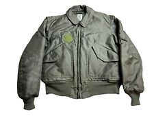 Men's Green Flyer's CWU 45/P Bomber Flight Jacket Size LARGE 90s Cold Weather picture