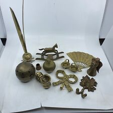 Lot Of 12 Vintage Brass Decorative Figurines picture