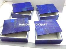 4''x3''x2'' Set of 4 Marble Jewelry Storage Box Lapis Gemstone Random Gifts Dec picture