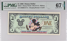 EXTREMELY RARE 1996 D $1 Disney Dollar DIS44 PMG 67EPQ Disney World D00001577A picture