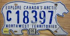 SINGLE NORTHWEST TERRITORIES, CANADA LICENSE PLATE - 2005 - c18397 - POLAR BEAR picture