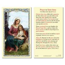 Catholic St Anne Laminated Holy Card Pack of 25 Size 2.625 in W x 4.375 in H picture