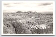 c1940s~Badlands National Park~Aerial View~Buttes Stratifications~RPPC Postcard picture