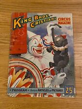 Vintage King Bros - Cristiani Circus 1952 Program Magazine Scary Clown Antique picture