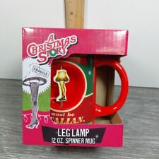 A Christmas Story Leg Lamp Spinner Mug 12oz Spinning Leg NIB picture