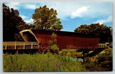 Postcard Cedar Creek Covered Bridge Near Winterset Iowa IA Unposted picture