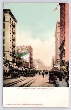 c1900s~Los Angeles CA~Downtown~Spring Street~Piano & Fur Store~Antique Postcard picture