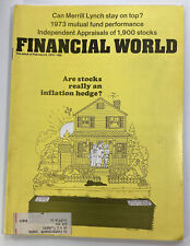Financial World Magazine Vtg 1974 Rare Ads Inflation Merrill Burlington Air Frei picture