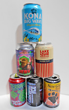 BEER CAN  LOT #3 - 6 DIFFERENT COLLECTIBLE 12oz OPEN EMPTY ALUMINUM CANS picture