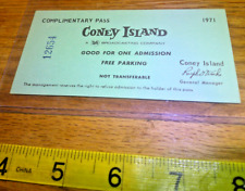 Vintage 1971 coney Island Cincinnati Ohio Taft Broadcasting complimentary Pass picture
