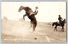 Dan Miller on Dodger Rodeo Cowboy Horse RPPC Photo Vtg Antique Postcard 1920s picture
