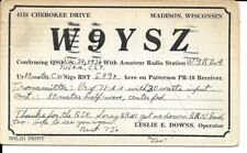 QSL 1936 Madison  Wisconsin   radio card picture