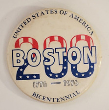 Vintage Boston 200 1776-1976 Bicentennial Pinback Button picture