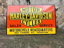 PORCELIAN HARLEY-DAVIDSON ENAMEL SIGN SIZE 32X20 INCHES picture