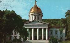 Postcard VT Montpelier Vermont State Capitol Posted 1956 Chrome Vintage PC G875 picture
