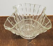 Vintage Glass Vase Ruffled Edge  picture